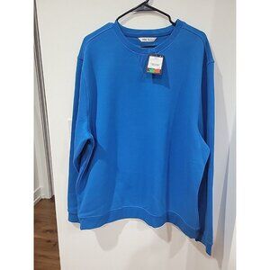 Dsg Men's Classic Fleece Crew Neck Sweatshirt. Size Large. Blue Gleam